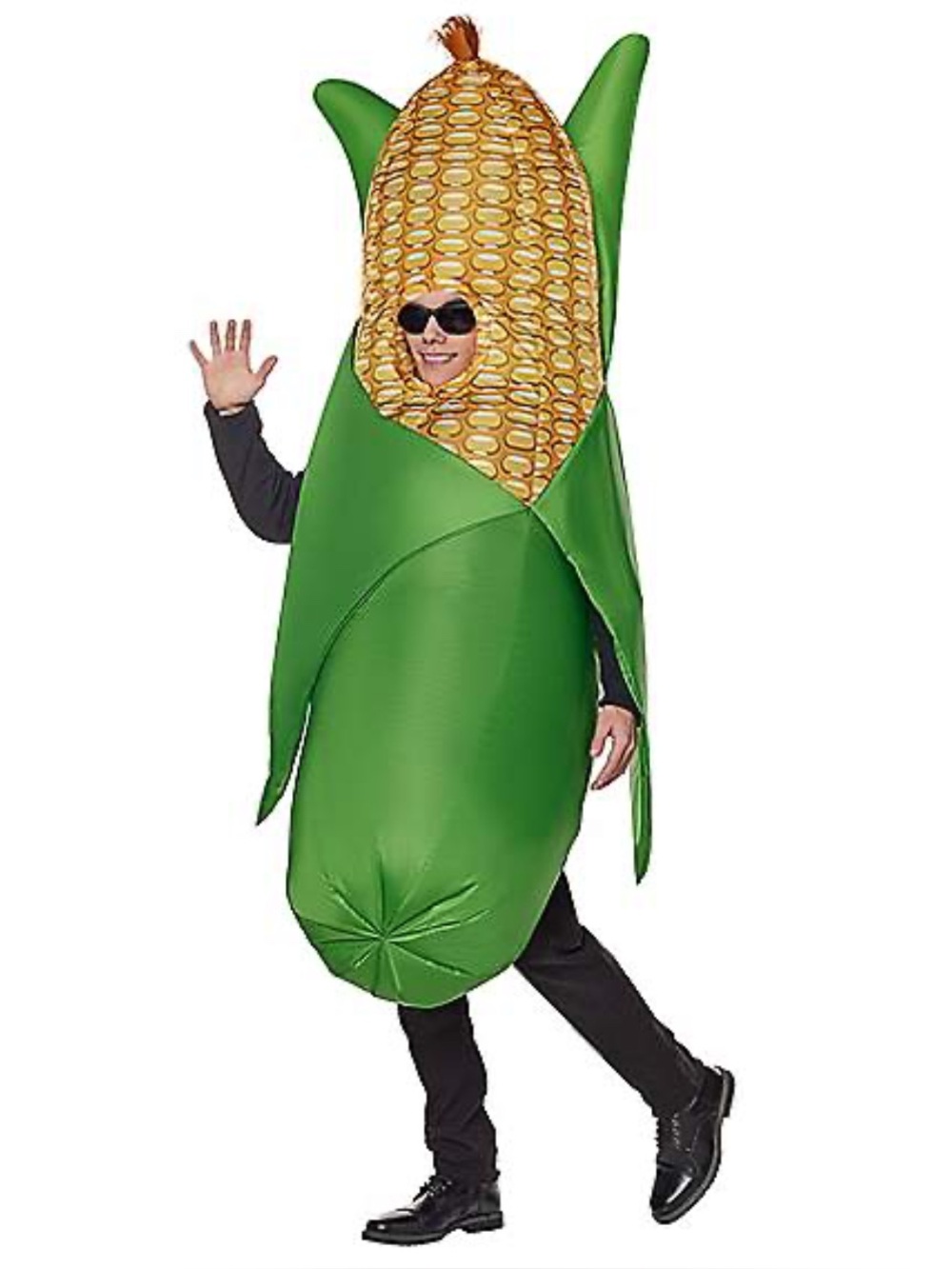 Spirit Green and Yellow Corn Cob inflatable costume